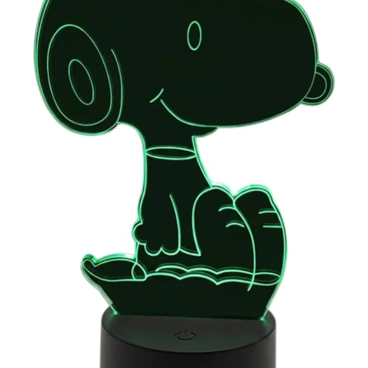 Lampara 3D Snoopy III de 7 colores 2