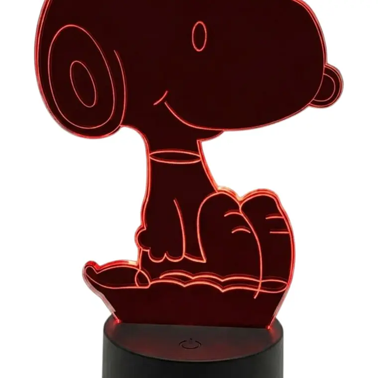 Lampara 3D Snoopy III de 7 colores 3