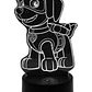 Lampara 3D Zuma Paw Patrol de 7 colores - Miniatura 3