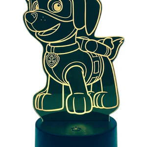 Lampara 3D Zuma Paw Patrol de 7 colores
