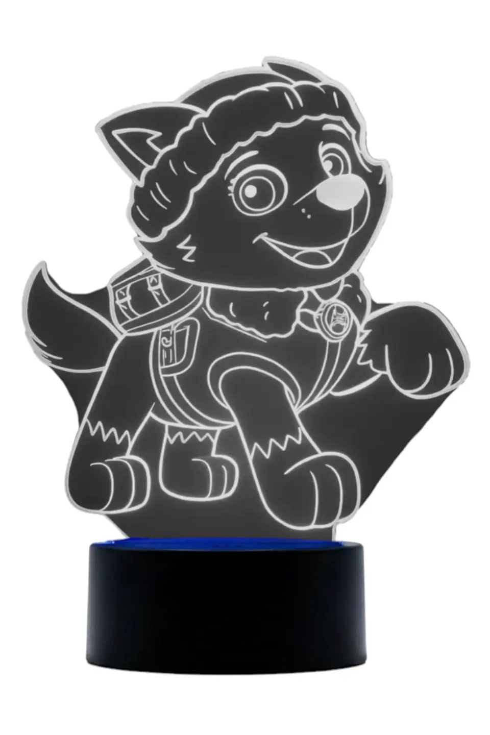 Lampara 3D Everest Paw Patrol de 7 colores 3