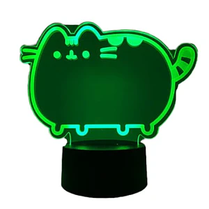 Lampara 3D Gato Kawai de 7 colores