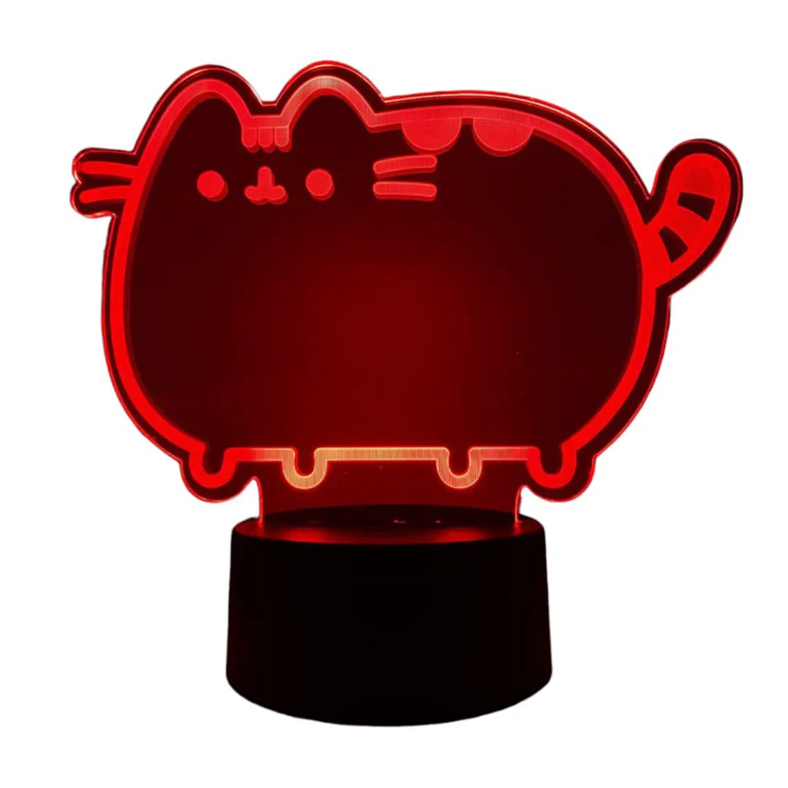 Lampara 3D Gato Kawai de 7 colores 2