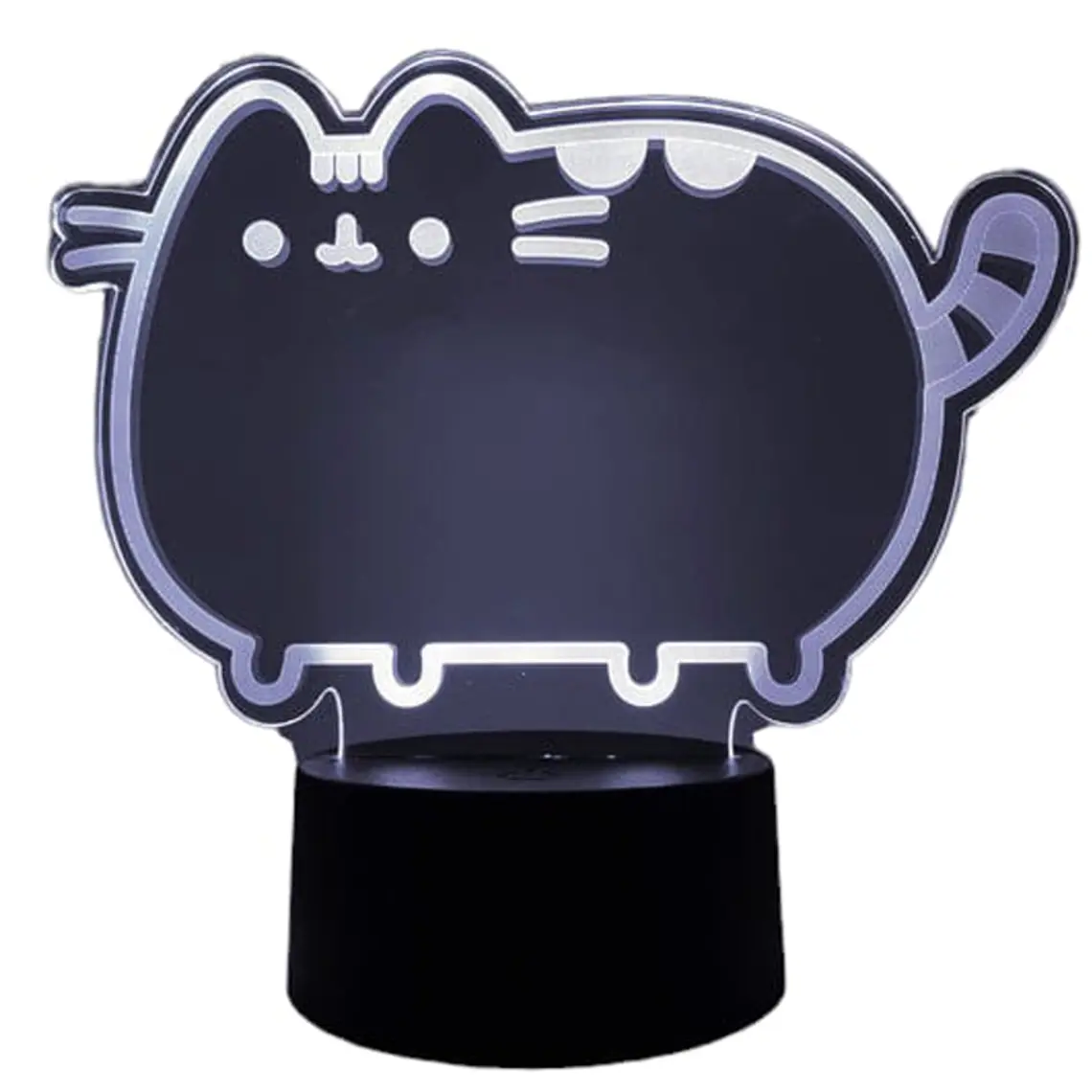 Lampara 3D Gato Kawai de 7 colores 3