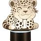Lampara 3D Cachorro de Leopardo de 7 colores - Miniatura 2