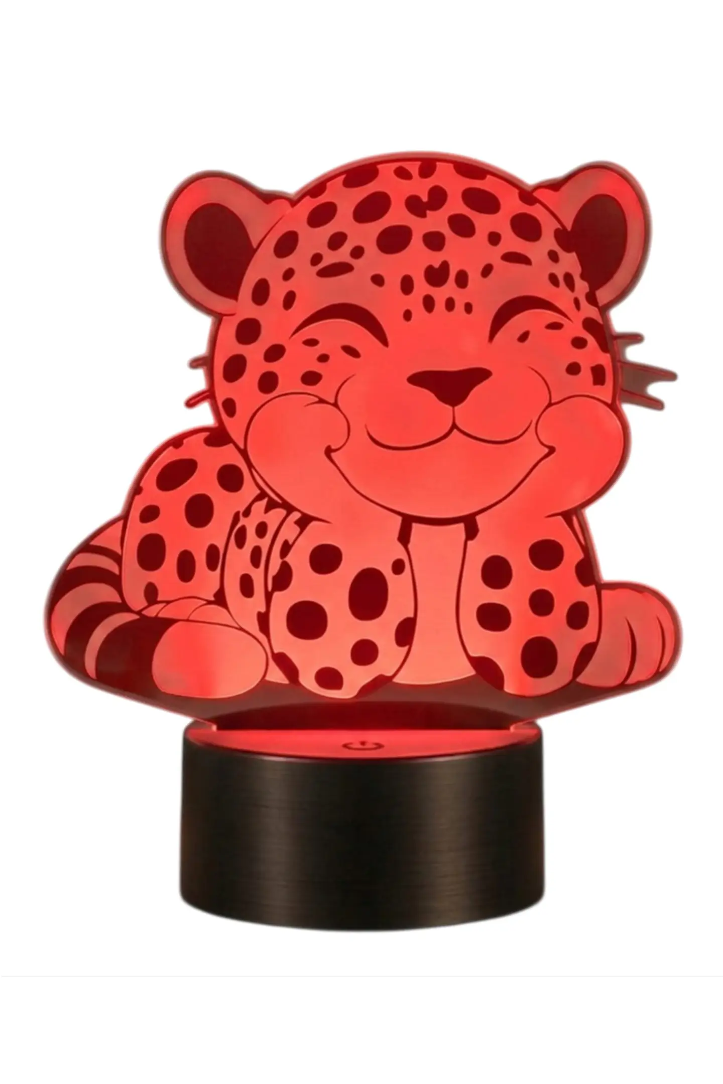 Lampara 3D Cachorro de Leopardo de 7 colores 3