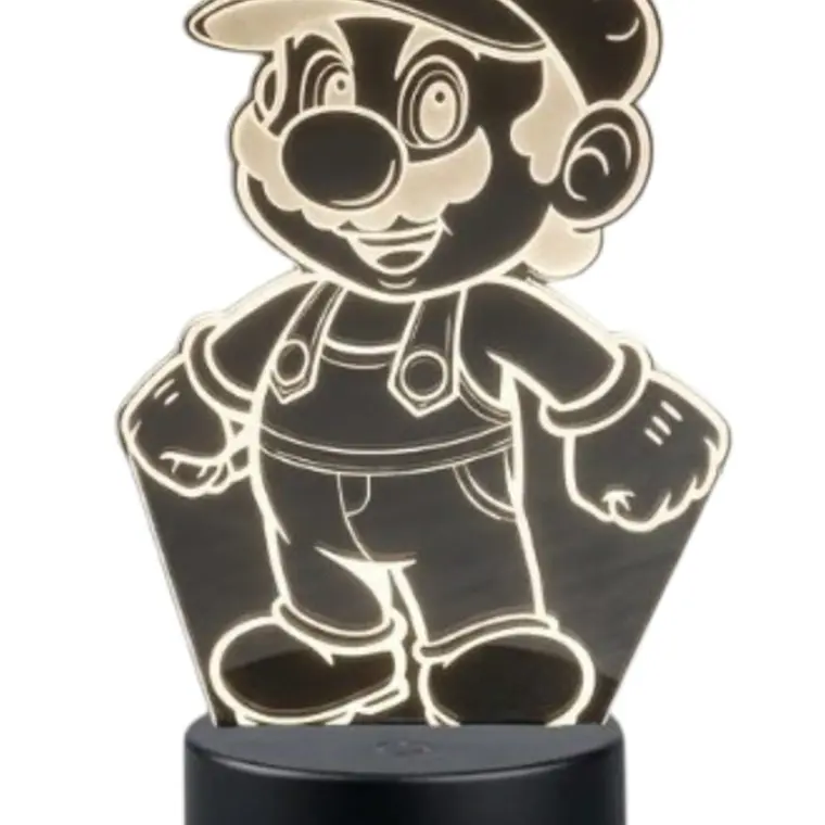 Lampara 3D Mario Bros de 7 colores 1