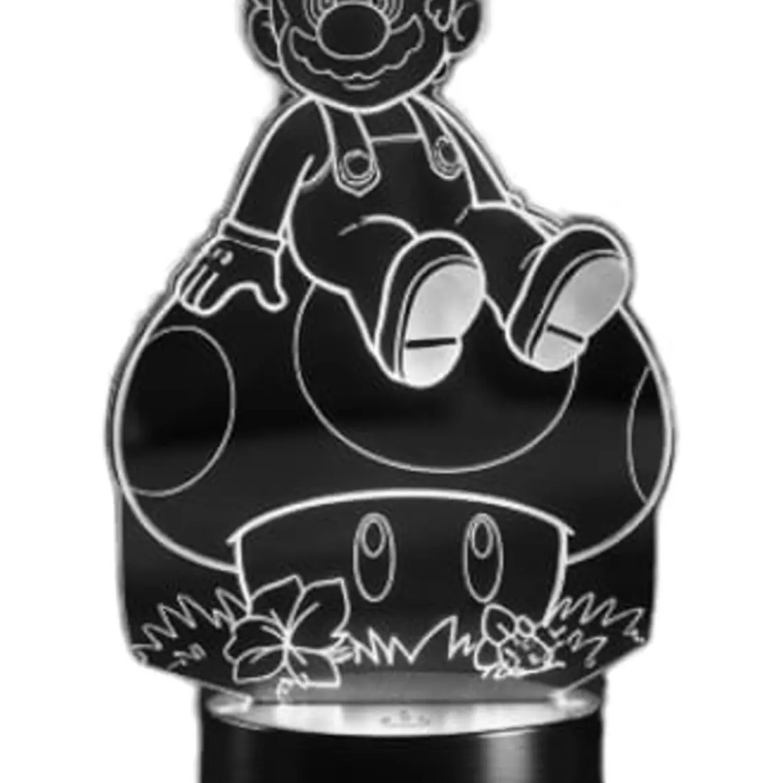 Lampara 3D Mario Sobre Hongo de 7 colores 4