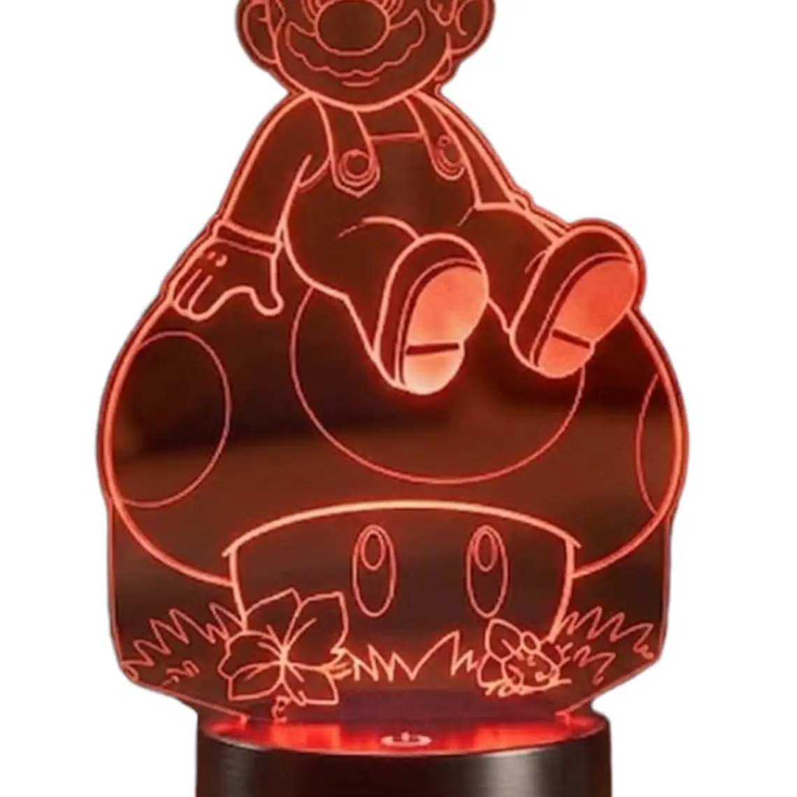 Lampara 3D Mario Sobre Hongo de 7 colores 1