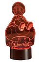 Lampara 3D Mario Sobre Hongo de 7 colores - Miniatura 1