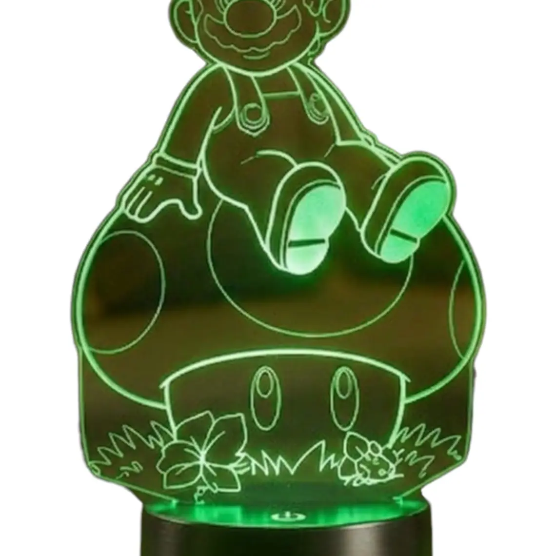 Lampara 3D Mario Sobre Hongo de 7 colores 2