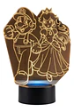 Lampara 3D Mario y Peach de 7 colores - Miniatura 1