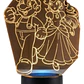 Lampara 3D Mario y Peach de 7 colores - Miniatura 1