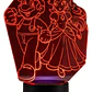 Lampara 3D Mario y Peach de 7 colores - Miniatura 2