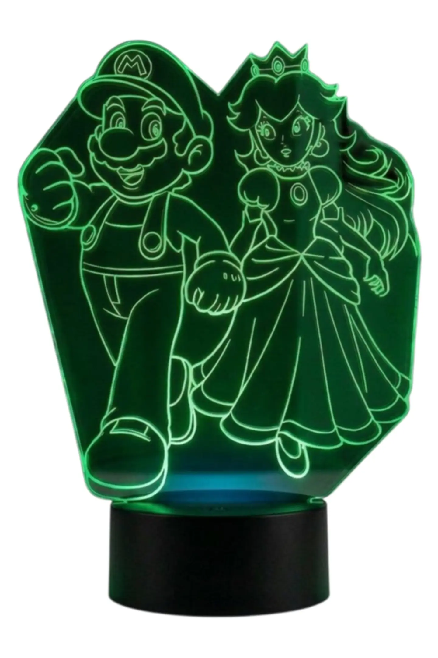 Lampara 3D Mario y Peach de 7 colores 3