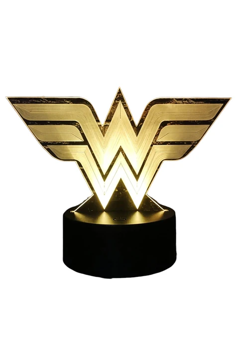 Lampara 3D Logo de Mujer Maravilla de 7 colores