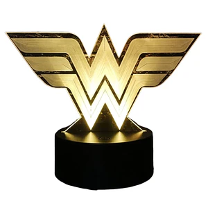 Lampara 3D Logo de Mujer Maravilla de 7 colores
