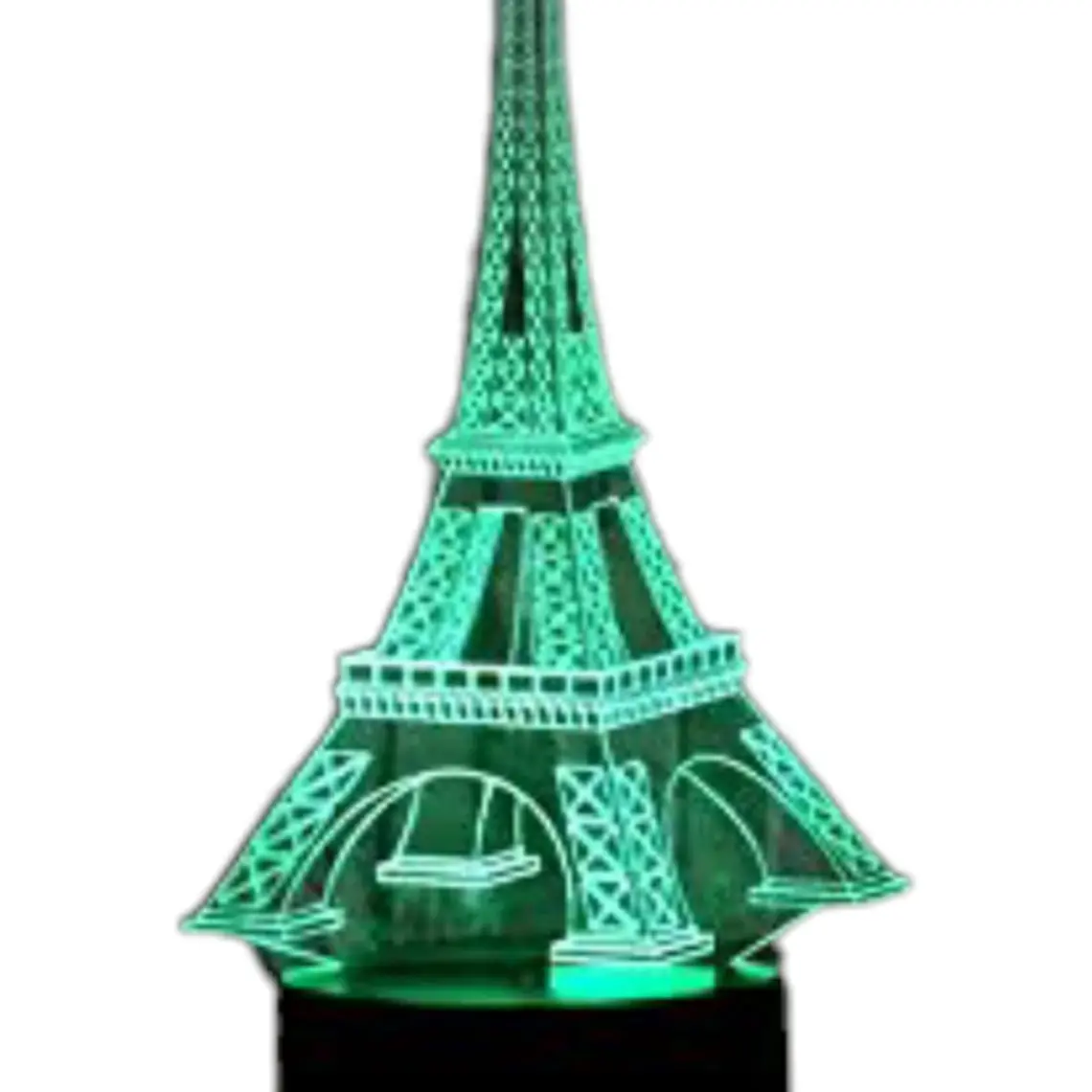 Lampara 3D Torre Eiffel de 7 colores 2