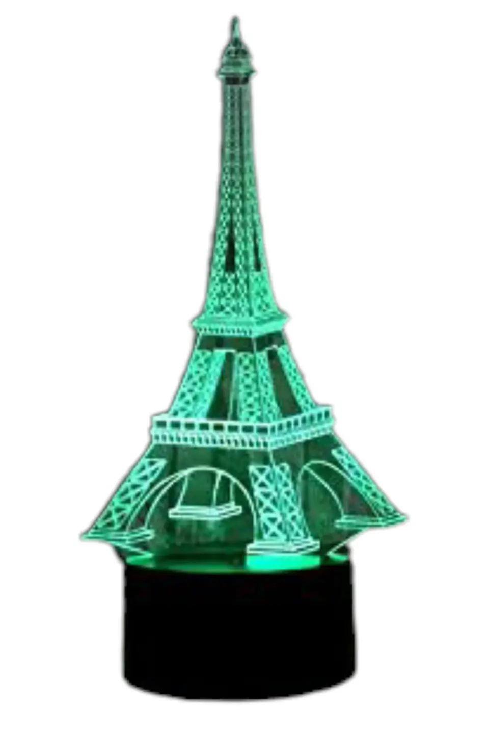 Lampara 3D Torre Eiffel de 7 colores 2