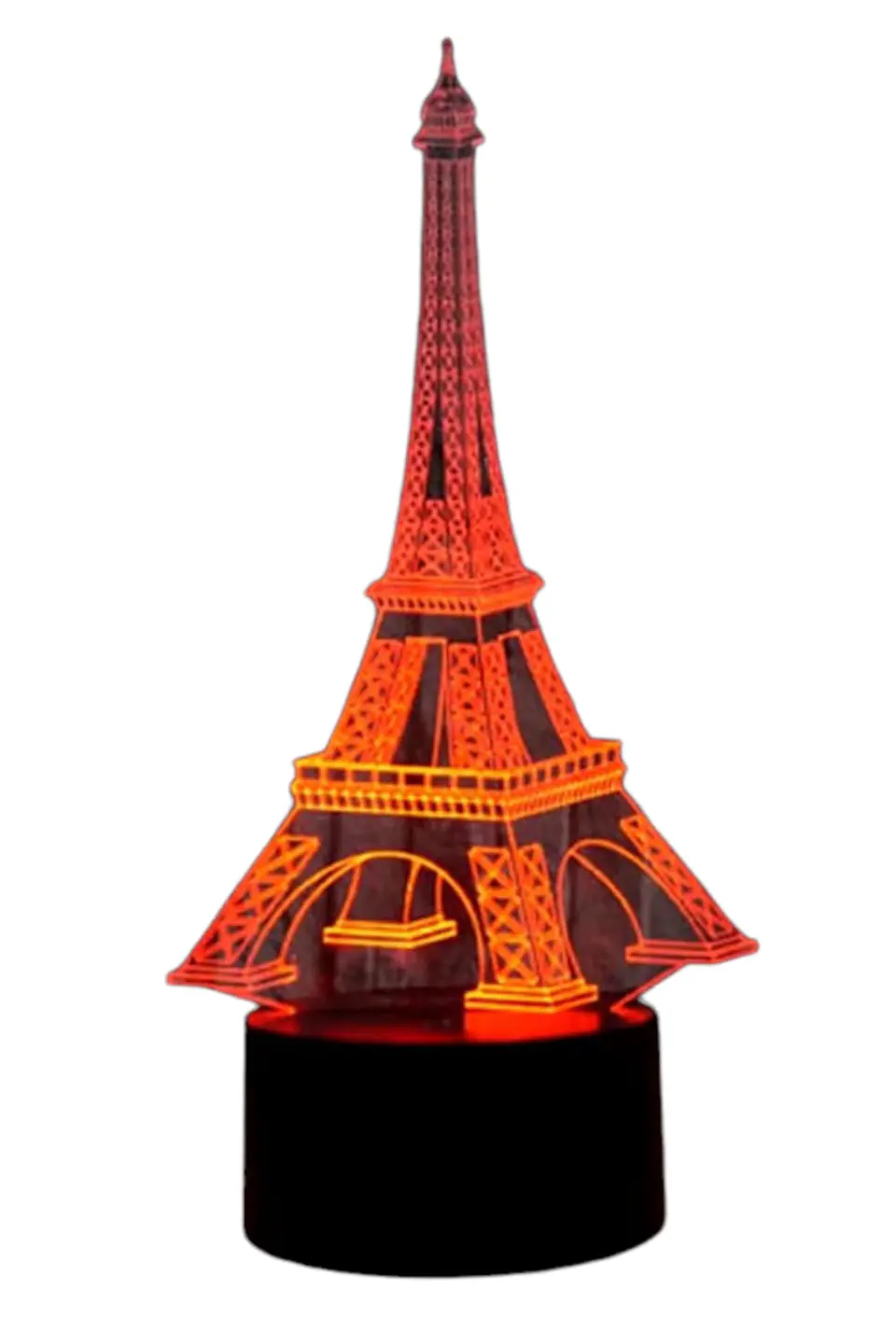 Lampara 3D Torre Eiffel de 7 colores 3