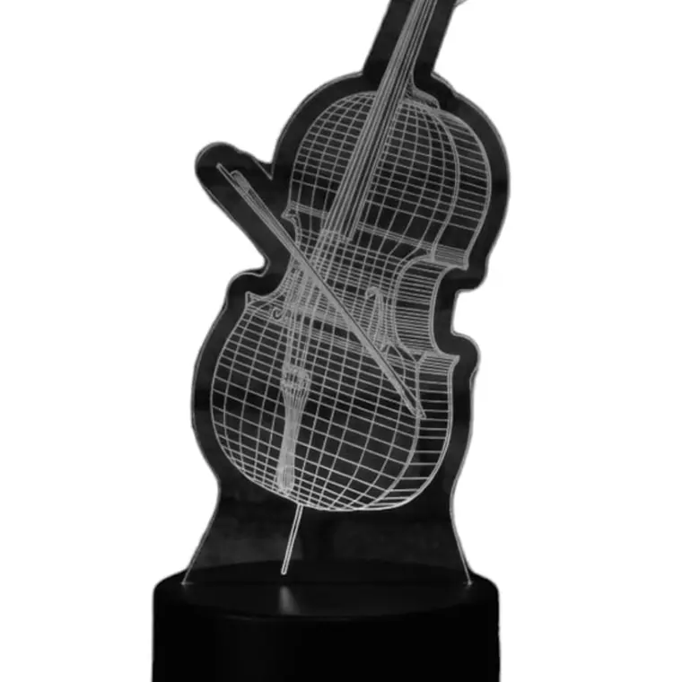 Lampara 3D Violin II de 7 colores 3