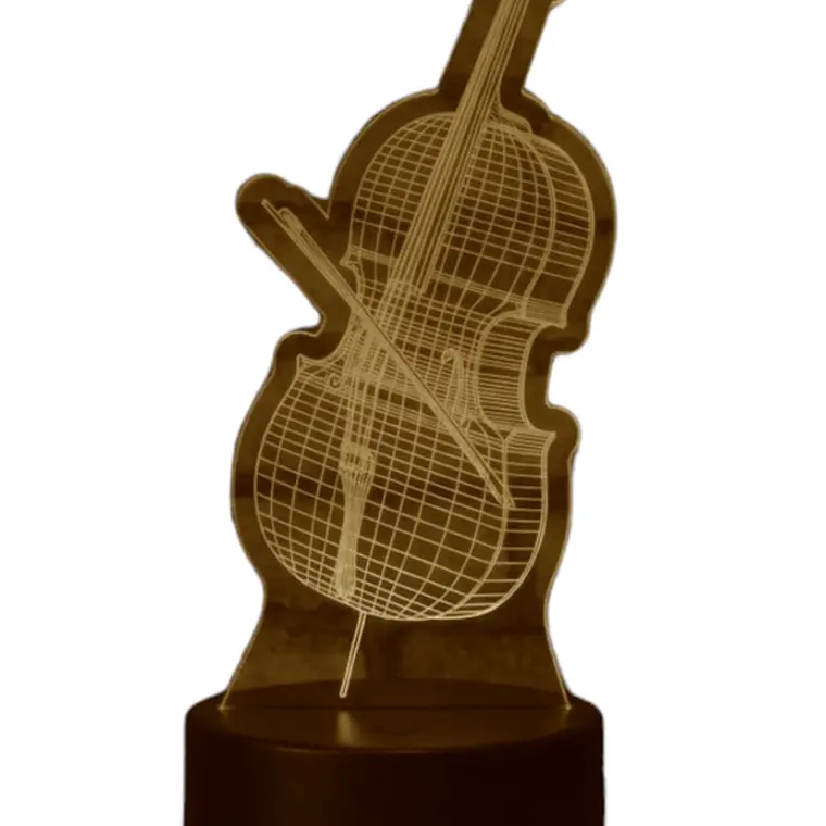 Lampara 3D Violin II de 7 colores 1