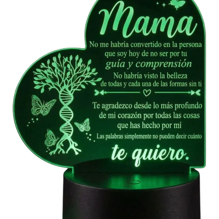 Lampara 3D Dia de la Madre I de 7 colores 3