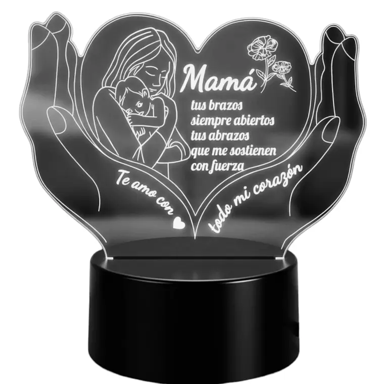 Lampara 3D Dia de la Madre II de 7 colores 2
