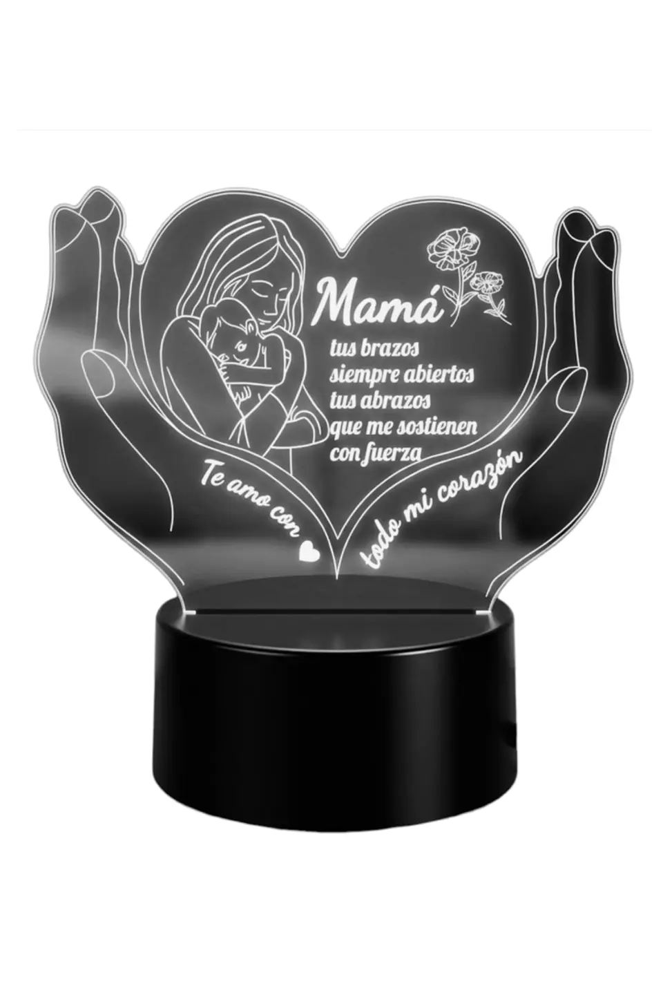 Lampara 3D Dia de la Madre II de 7 colores 2