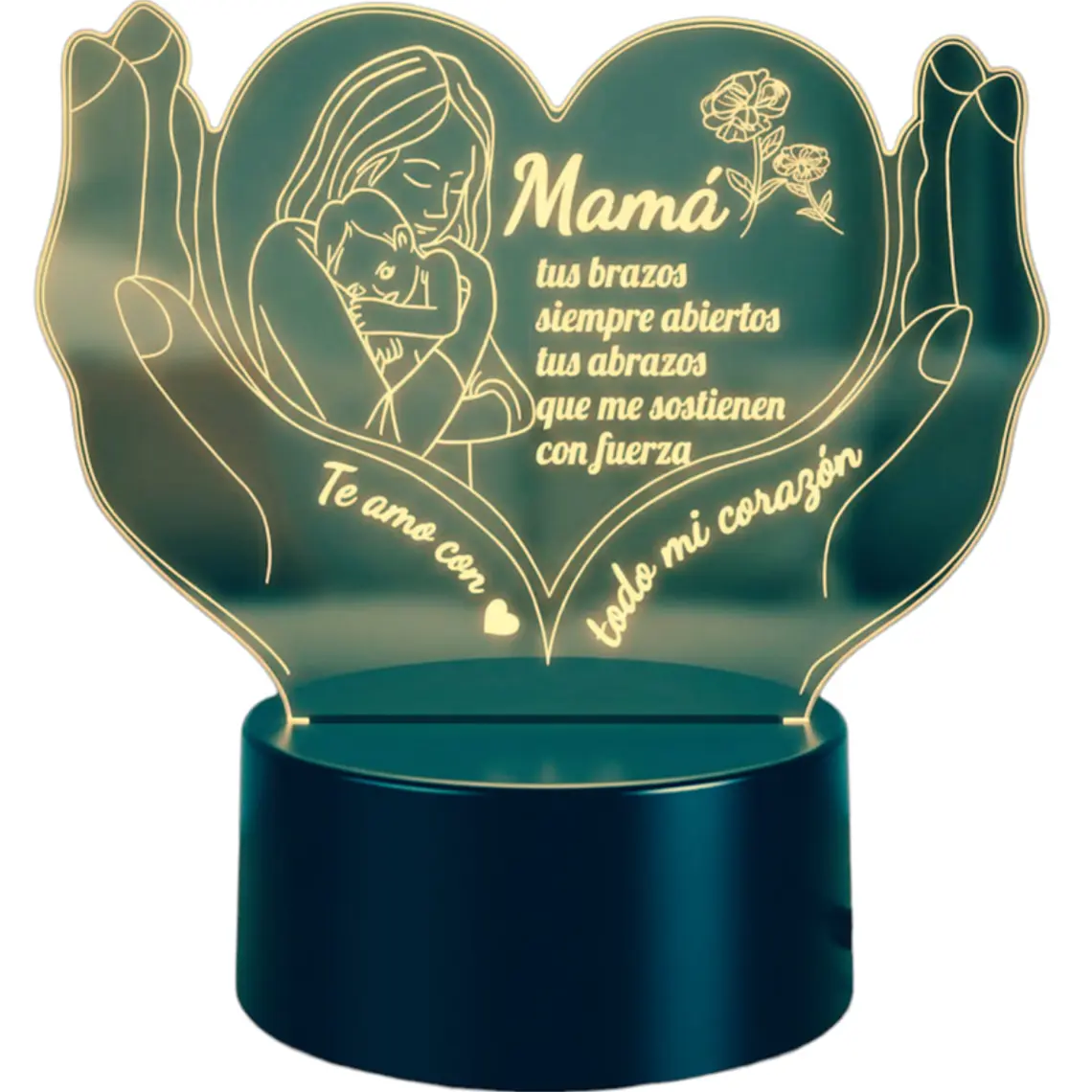 Lampara 3D Dia de la Madre II de 7 colores 3