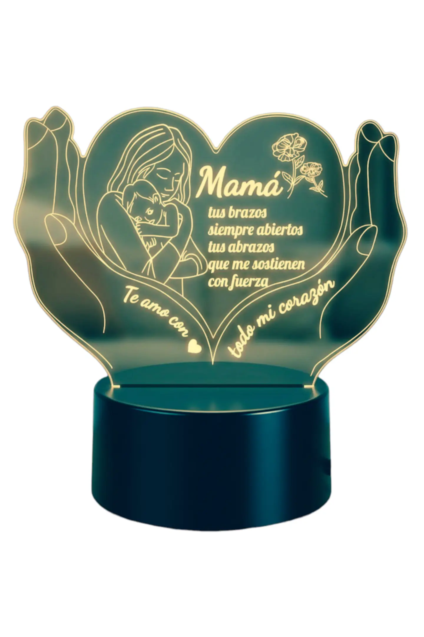 Lampara 3D Dia de la Madre II de 7 colores 3