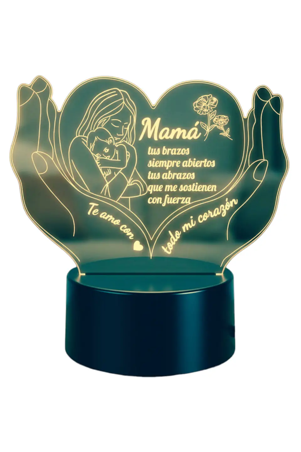 Lampara 3D Dia de la Madre II de 7 colores 3