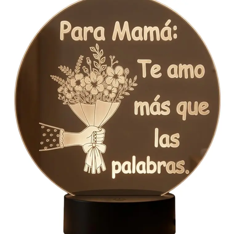 Lampara 3D Dia de la Madre III de 7 colores- COPIA 1