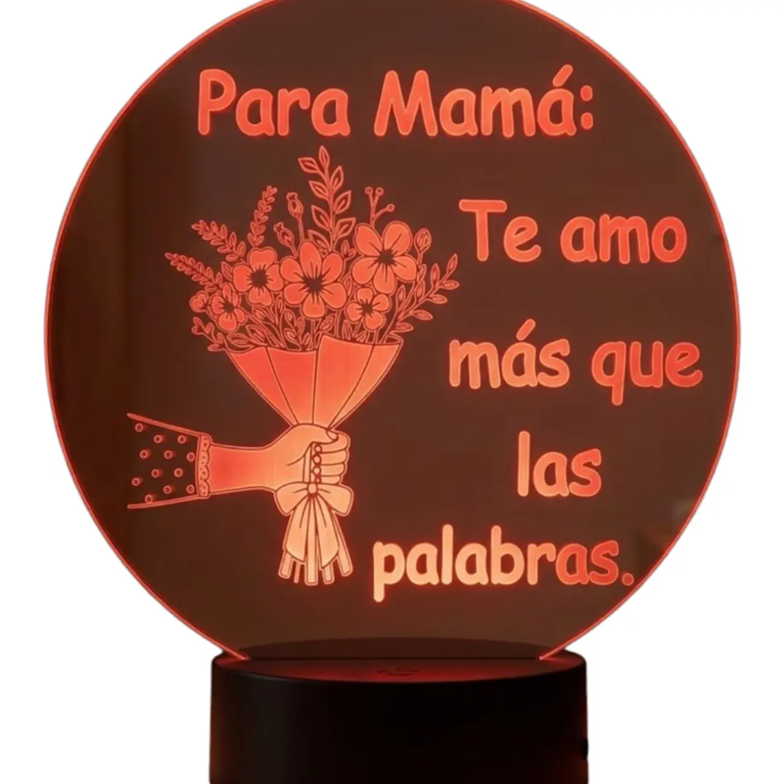 Lampara 3D Dia de la Madre III de 7 colores- COPIA 3