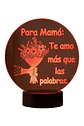 Lampara 3D Dia de la Madre III de 7 colores - Miniatura 3