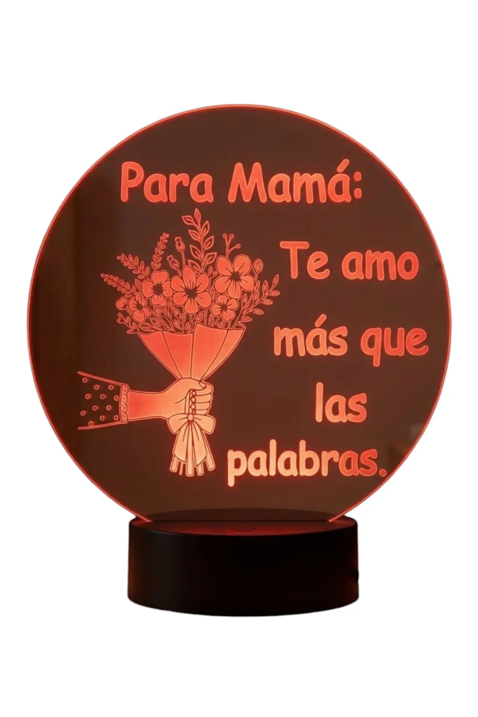 Lampara 3D Dia de la Madre III de 7 colores 3