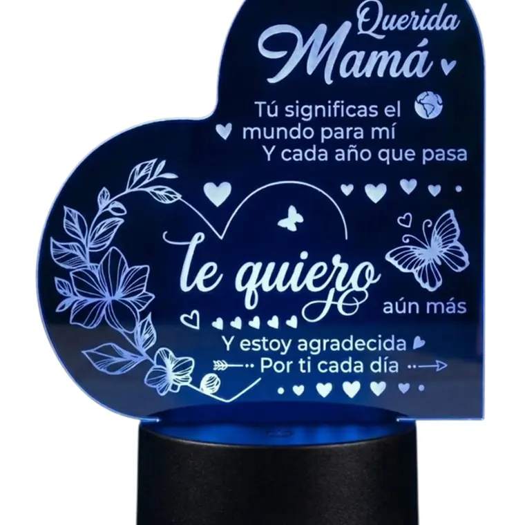 Lampara 3D Dia de la Madre IV de 7 colores- COPIA 2