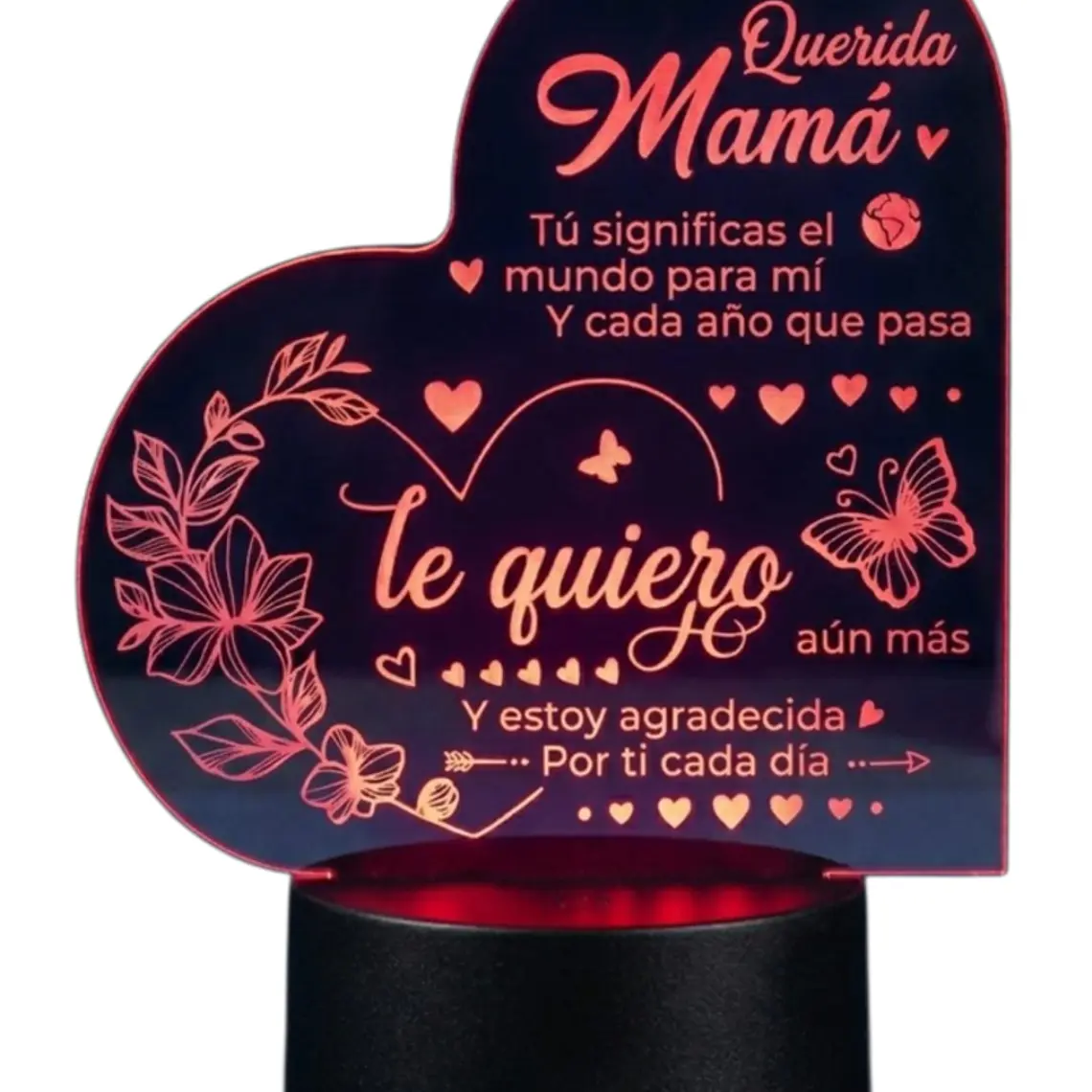 Lampara 3D Dia de la Madre IV de 7 colores- COPIA 3