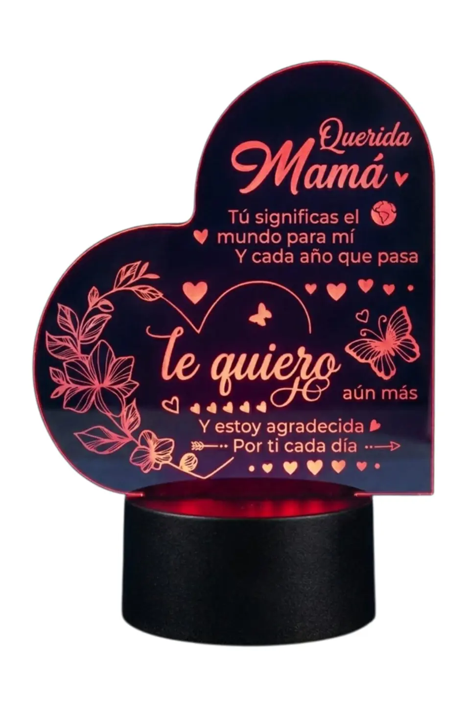 Lampara 3D Dia de la Madre IV de 7 colores 3