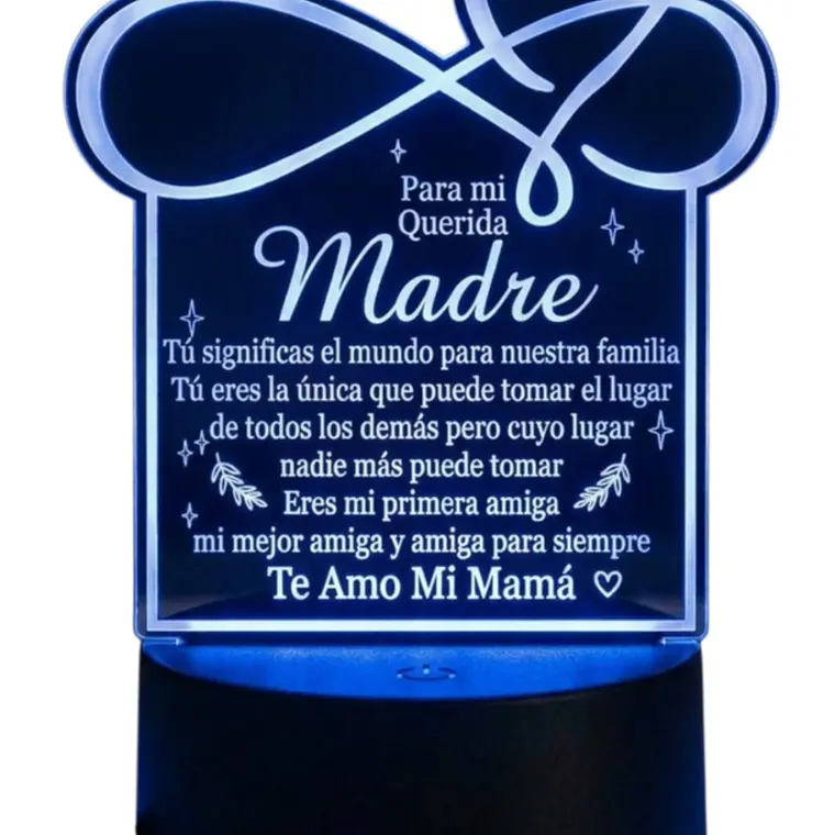 Lampara 3D Dia de la Madre V de 7 colores 2