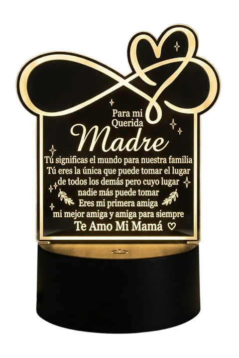 Lampara 3D Dia de la Madre V de 7 colores