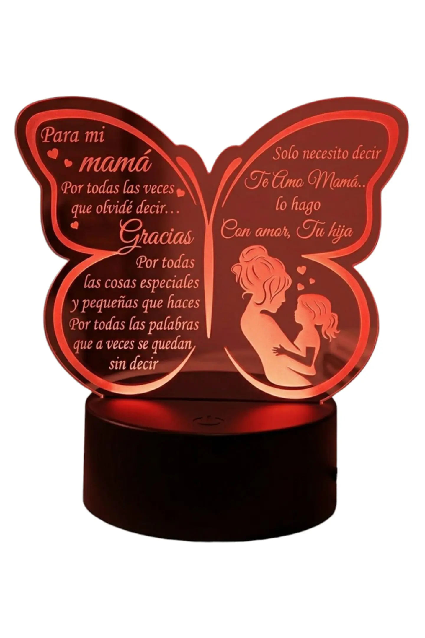 Lampara 3D Dia de la Madre VI de 7 colores 5