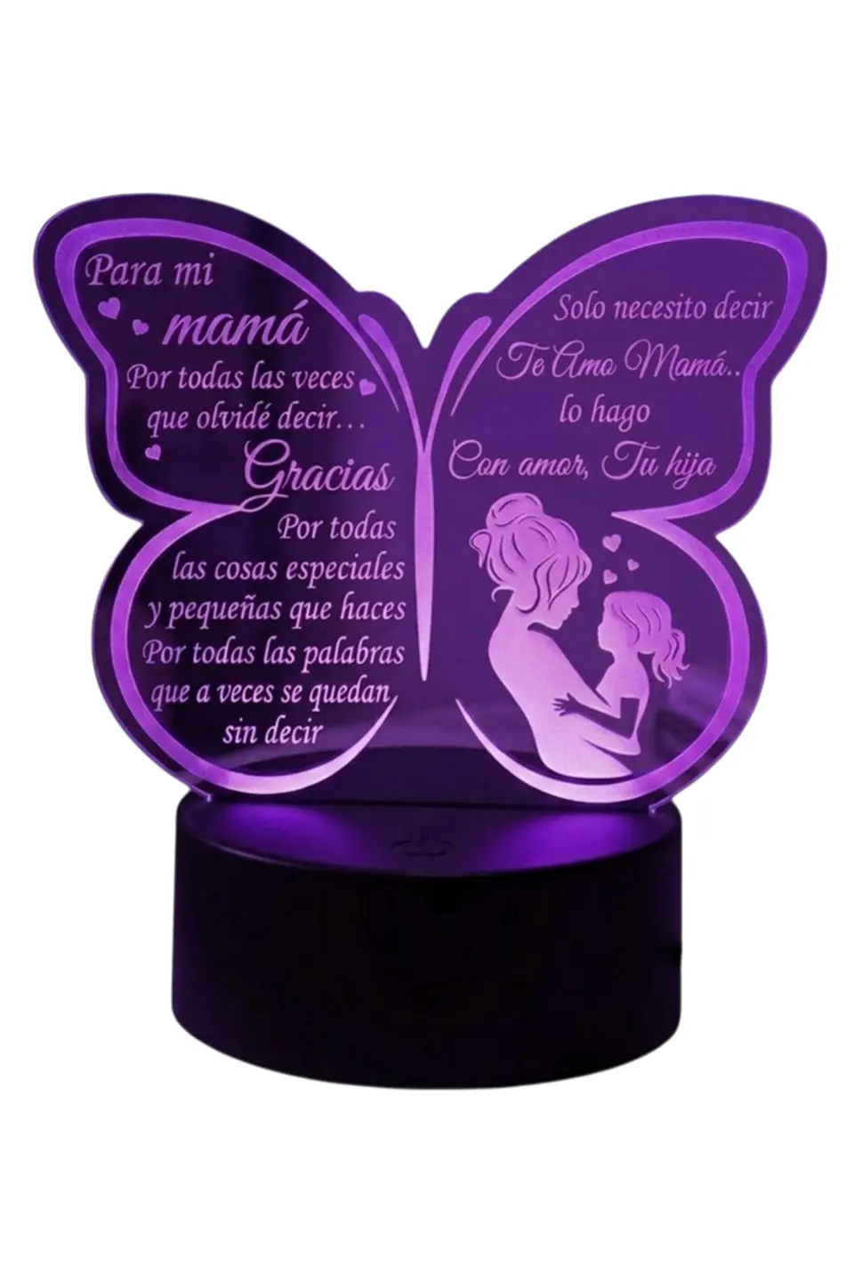 Lampara 3D Dia de la Madre VI de 7 colores 2
