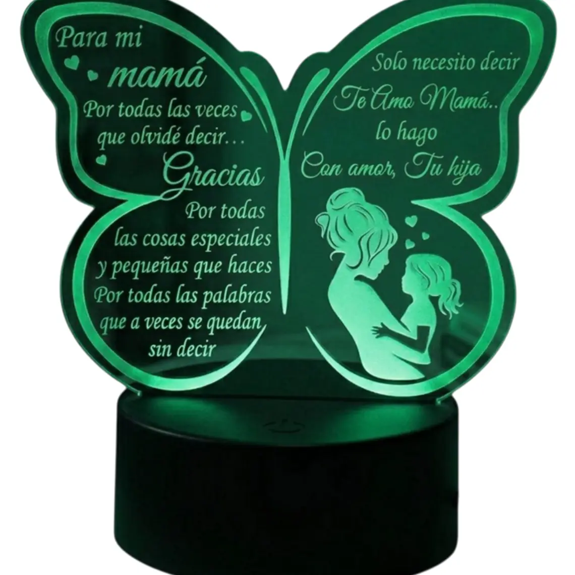 Lampara 3D Dia de la Madre VI de 7 colores 3