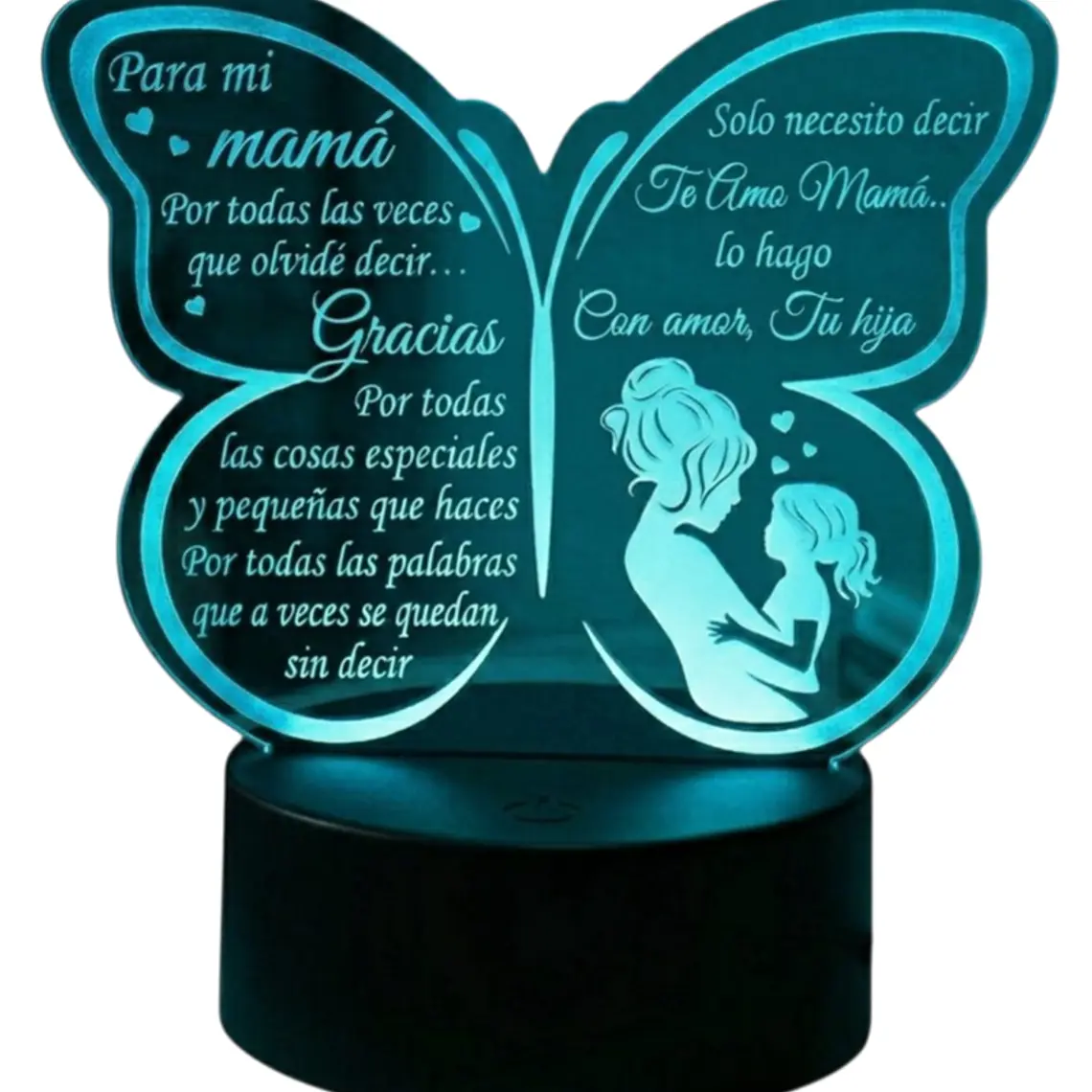 Lampara 3D Dia de la Madre VI de 7 colores 7