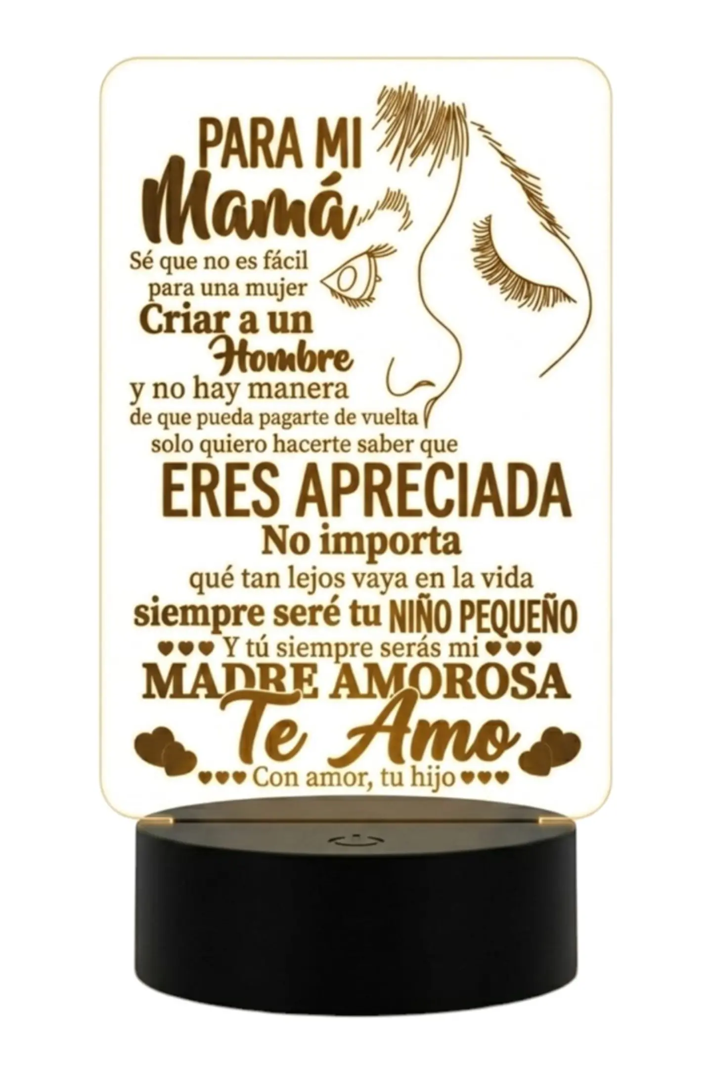Lampara 3D Dia de la Madre VII de 7 colores 3