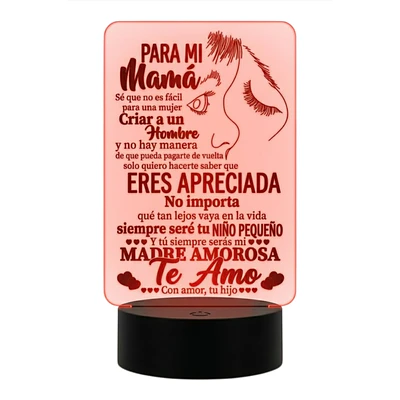 Lampara 3D Dia de la Madre VII de 7 colores
