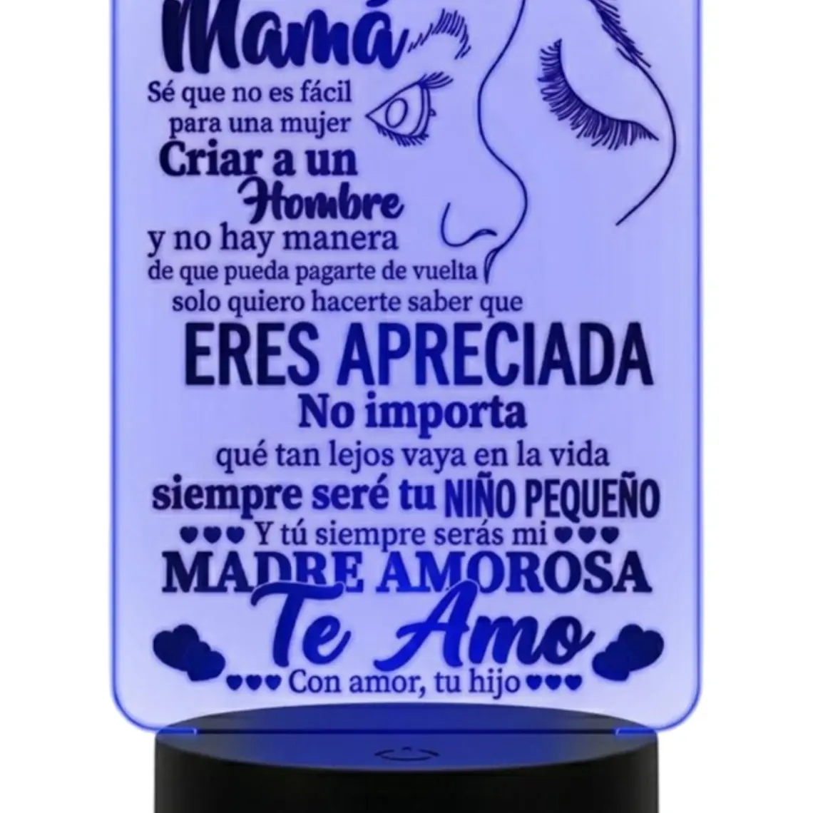 Lampara 3D Dia de la Madre VII de 7 colores 1
