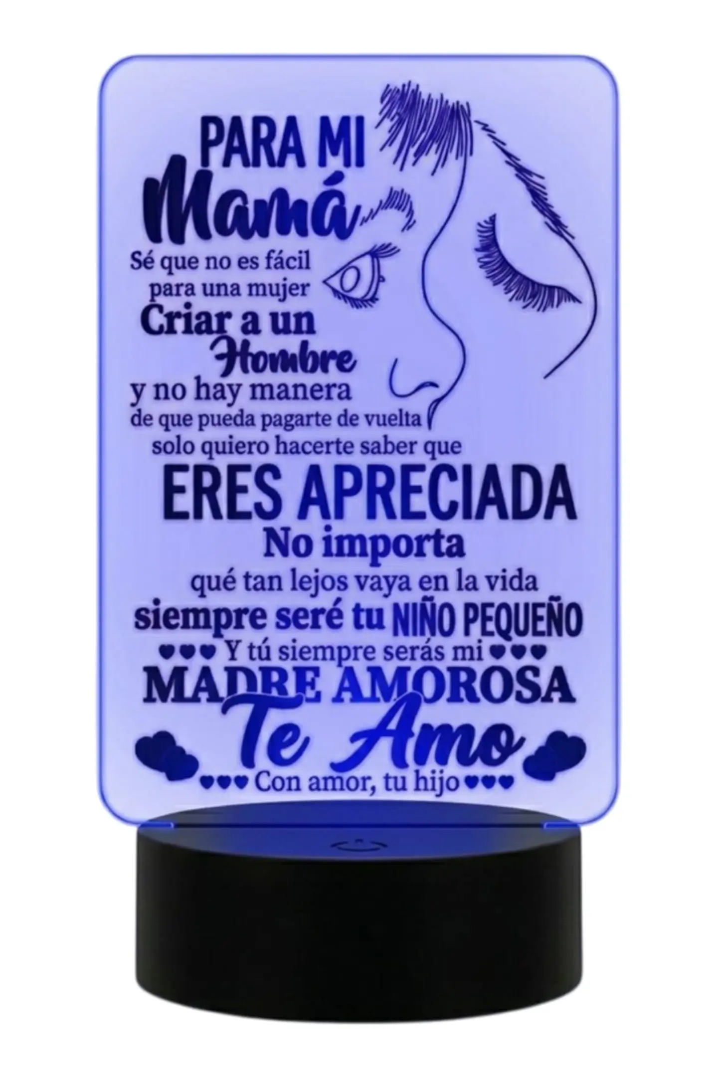 Lampara 3D Dia de la Madre VII de 7 colores 1