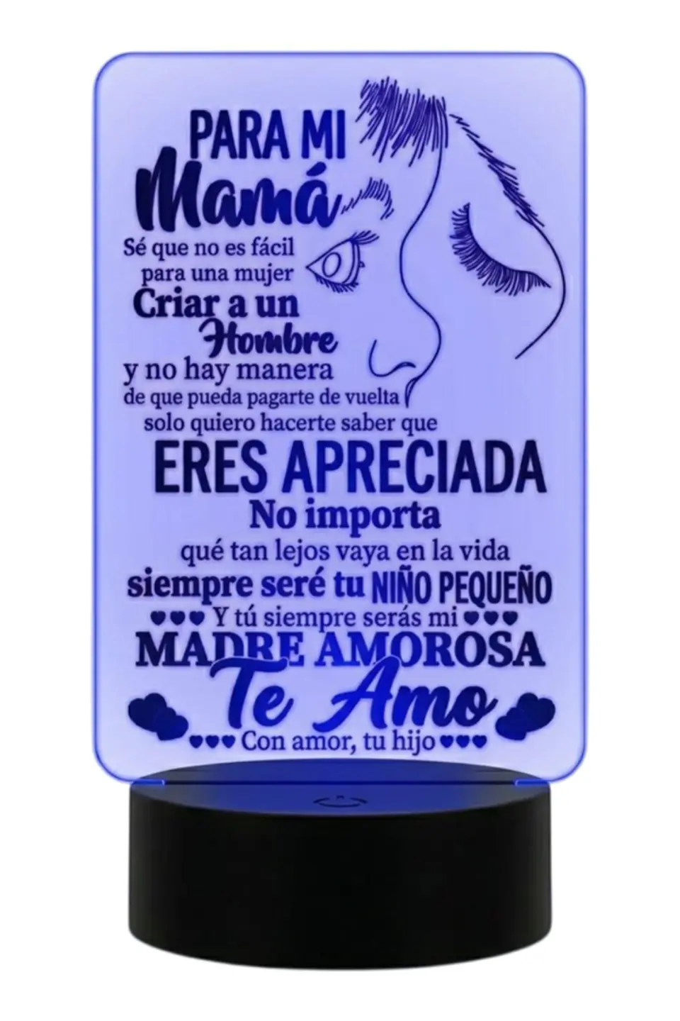 Lampara 3D Dia de la Madre VII de 7 colores 1